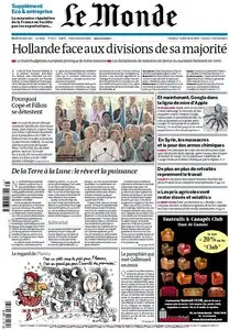 Le Monde & Supplément  Economique du Mardi 28 Aout 2012