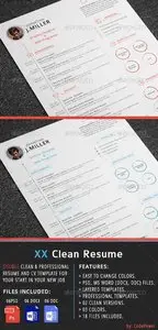 GraphicRiver XX Clean Resume