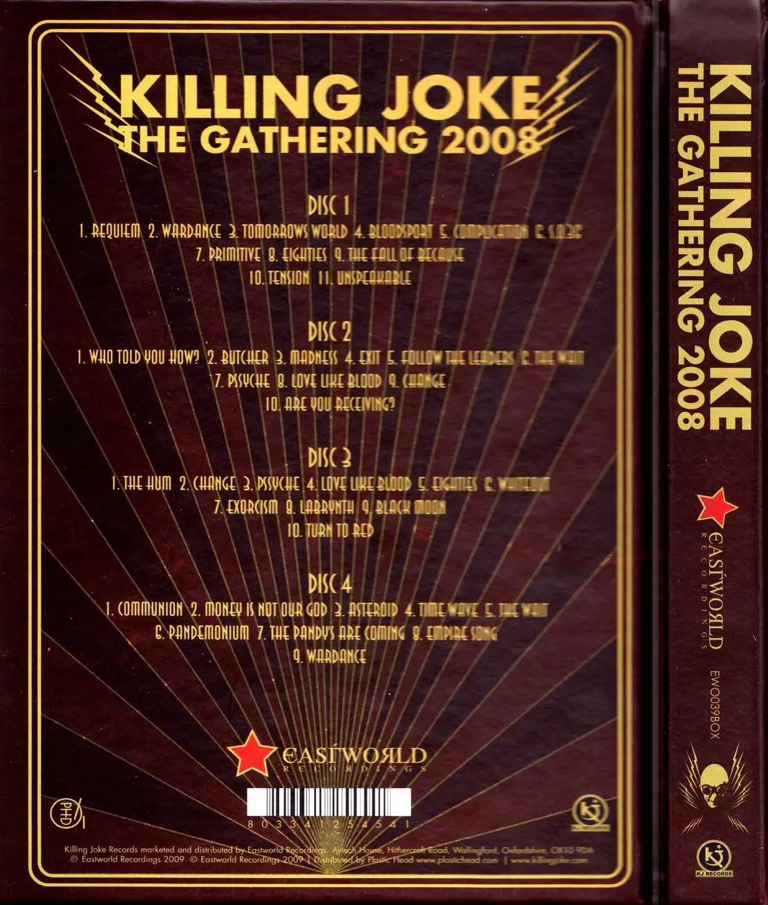 Killing Joke - The Gathering 2008 (2009) {4-CD Box Set Eastworld Recordings}