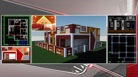 AutoCAD 2D&3D Smart House Exterior + Interior Design Course