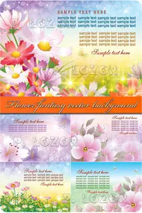 Flower fantasy vector background