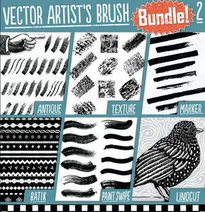 GraphicRiver - Vector Artists Brush Bundle 2