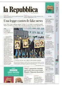 la Repubblica - 27 Novembre 2017