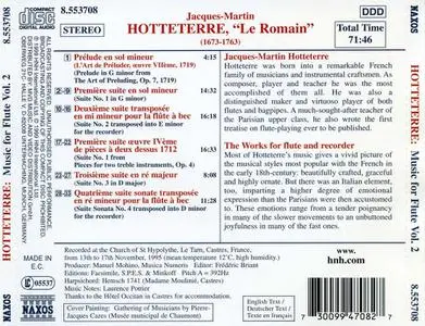 Philippe Allain-Dupré - Jacques-Martin Hotteterre "Le Romain": Music for Flute Vol. 2 (1999)