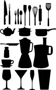 Kitchen Object Silhouettes