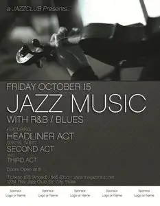 PSD Template - Jazz Club Poster