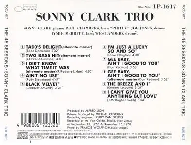 Sonny Clark Trio - The 45 Sessions (1958) {Blue Note Japan TOCJ-1617 rel 1996}