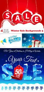 Vectors - Winter Sale Backgrounds 5