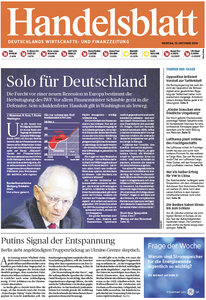 Handelsblatt vom Montag, 13. Oktober 2014