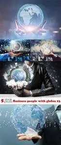 Photos - Business people with globes 23