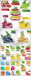 Vector - Fruit and vegetables styling