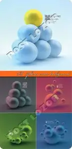 3D spheres vector background