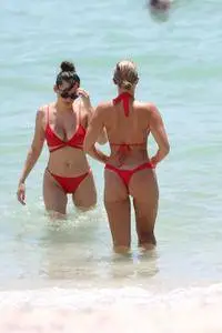 Natasha Oakley & Devin Brugman - Bikini Candids in Miami  July 20, 2017