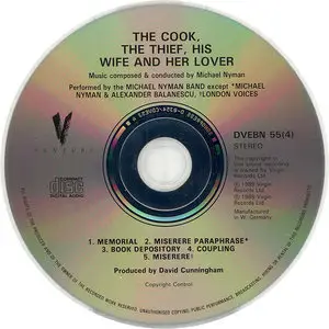 Michael Nyman - The Cook, The Thief, His Wife & Her Lover: Soundtrack To The Film By Peter Greenaway (1989)