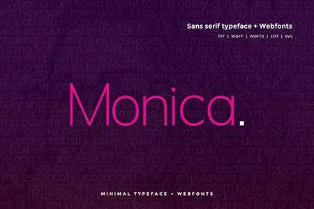 Monica - Modern Typeface + WebFonts