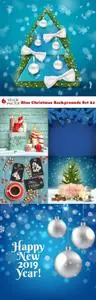 Vectors - Blue Christmas Backgrounds Set 24