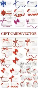Gift Cards with Ribbons Vector