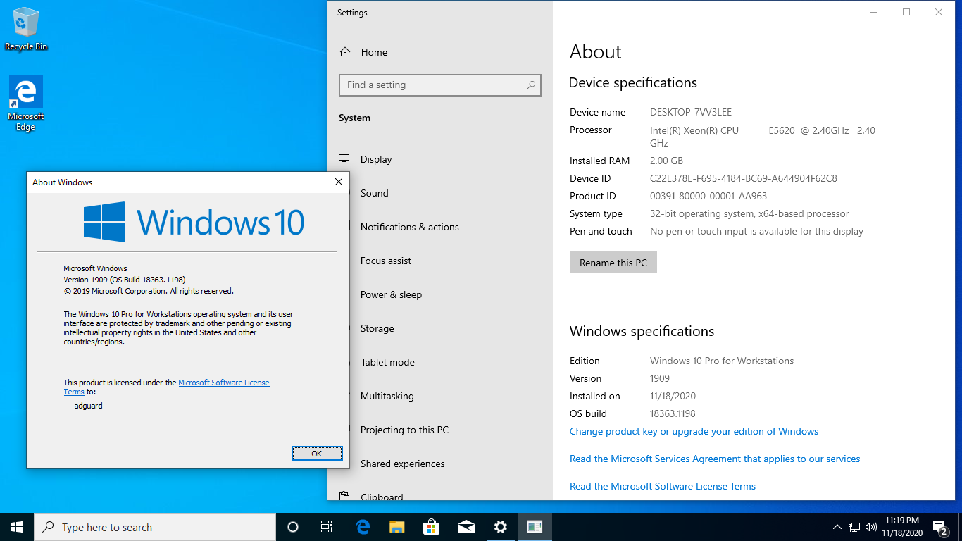 Windows 10 Version 1909 Build 18363.1198 Business   Consumer Editions 