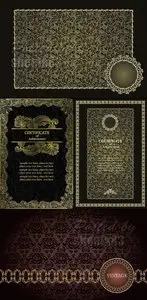 Vintage Certificate Backgrounds Vector