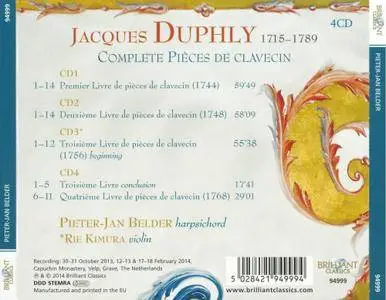 Pieter-Jan Belder - Jacques Duphly: Complete Pièces de clavecin (2014)