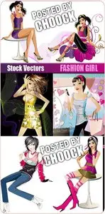 Fashion girl - Stock Vector