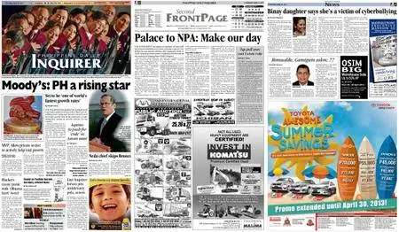 Philippine Daily Inquirer – April 25, 2013