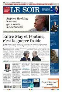 Le Soir du Jeudi 15 Mars 2018