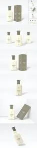Cosmetic Lotion Bottle Branding Mockup Set EWG9L2H