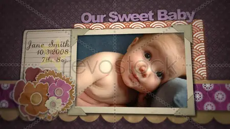 Baby Girl Scrapbook - Project for After Effects (Revostock)