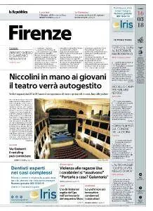 la Repubblica Firenze - 16 Marzo 2018