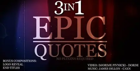 Epic Quotes 3IN1 - Project for After Effects (VideoHive)