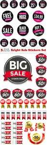 Vectors - Bright Sale Stickers Set