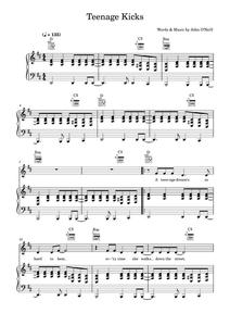 Teenage kicks - The Undertones (Piano-Vocal-Guitar (Piano Accompaniment ...