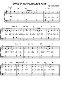 Christmas Sheet Music - Once In Royal David’s City