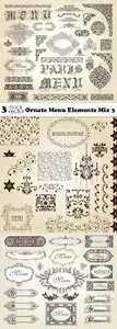 Vectors - Ornate Menu Elements Mix 3