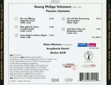 Klaus Mertens, Shalev Ad-El, Accademia Daniel - Georg Philipp Telemann: Passion Cantatas (2009)