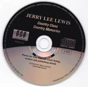 Jerry Lee Lewis - Country Class (1976) & Country Memories (1977) {BGO Records BGOCD1222 rel 2016}