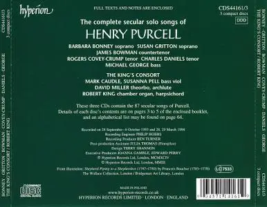 Robert King, The King's Consort - Purcell: The Complete Secular Solo Songs (2003)