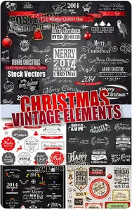 Christmas Vintage Elements - Stock Vectors