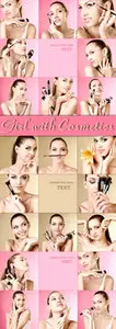 Stock Photo - Girl with Cosmetics