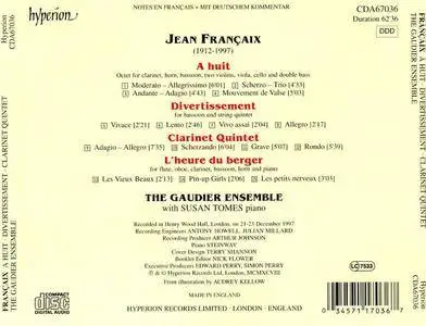 The Gaudier Ensemble - Jean Francaix - Chamber Music: L'heure du berger; Divertissement; Clarinet Quintet; A huit (1998)