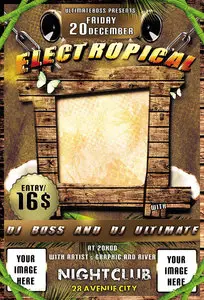 Electropical Flyer Template PSD