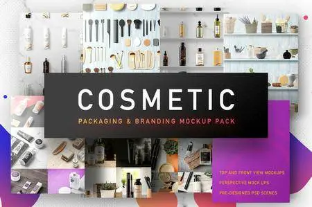 CreativeMarket - Cosmetic Packaging Branding MockUp