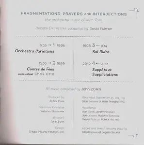 John Zorn - Fragmentations, Prayers And Interjections (2014) {Tzadik Mystic Series}