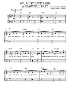 You must have been a beautiful baby - Bobby Darin (Easy Piano)