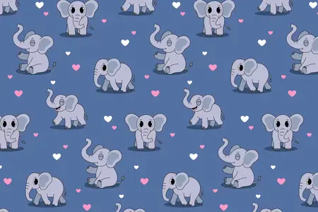EE - Cute Elephant Pattern 8GVBZG3