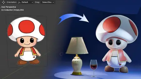 Turn 2D Images into 3D Models in Blender for Beginners