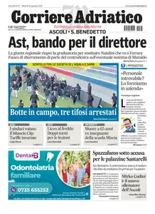 Corriere Adriatico Ascoli - 28 Gennaio 2025