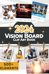 2024 Vision Board Clip Art Book