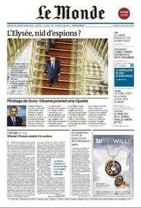 Le Monde du 21 22 Décembre 2014